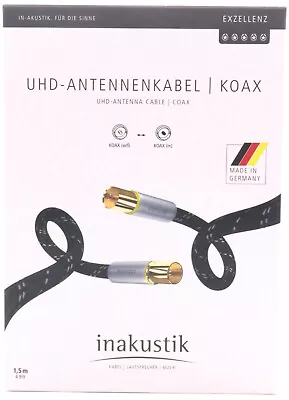 Kaufen Inakustik Exzellenz Antennenkabel Koax TV Textil Kabel 1,5m Ultra HD 4K HDTV 613 • 42.95€