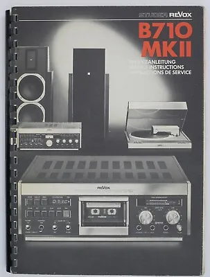 Kaufen Original REVOX B710 MKII Cassette Deck Service Instructions / Service-Anleitung • 88.50€