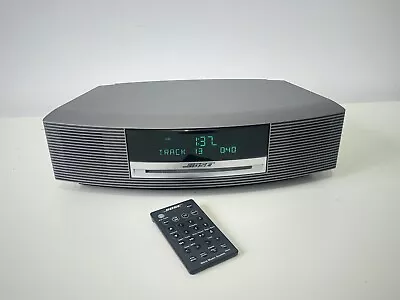 Kaufen Bose Wave Musik Hi-Fi CD Player FM AM Radio AUX Alarm Bluetooth-Titan Silber • 232.35€