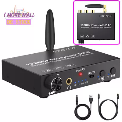 Kaufen 192kHz Digital Zu Analog Audio Konverter Koaxial Zu Analog RCA L/R Bluetooth 5.0 • 42.99€