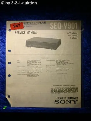 Kaufen Sony Service Manual SEQ V901 Graphic Equalizer  (#0947) • 14.95€