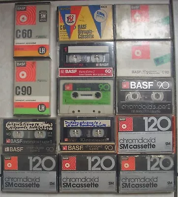 Kaufen 14x BASF Musik Kassetten 60iger Und 90iger Bespielt + Entspr. Beschriftet • 3€