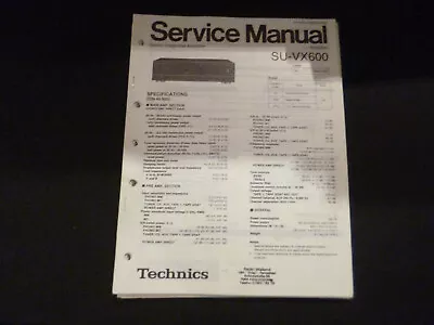 Kaufen Original Service Manual Schaltplan Technics SU-VX600 • 12.50€