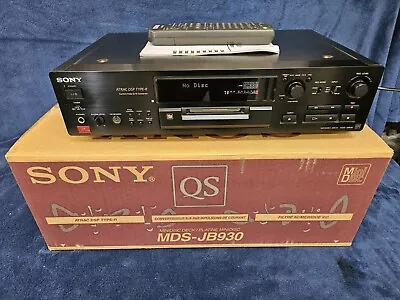 Kaufen Sony MDS-JB930 QS Minidisc Player/Recorder In Schwarz Mit Fernbedienung Und Handbuch Box • 245.02€