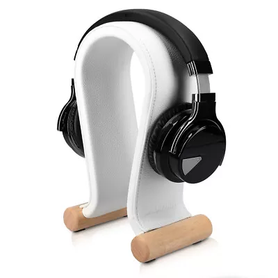 Kaufen Universal Kopfhörerständer Mit Kunstleder Kopfhörer Halter Weiß • 29.99€