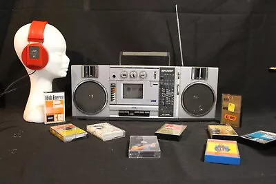 Kaufen Boombox Ghettoblaster SHARP GF-7300 Vintage Radio Cassette • 70€