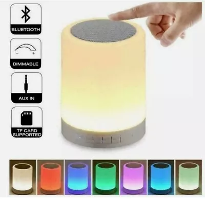 Kaufen Tragbarer Bluetooth Wiederaufladbarer Lautsprecher RGB Touch Lampe Freisprecheinrichtung Musik  • 18.67€