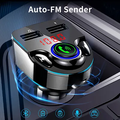 Kaufen 7Magic Bluetooth FM Transmitter Auto MP3 Player KFZ Radio Audio Adapter 2 USB • 10.89€