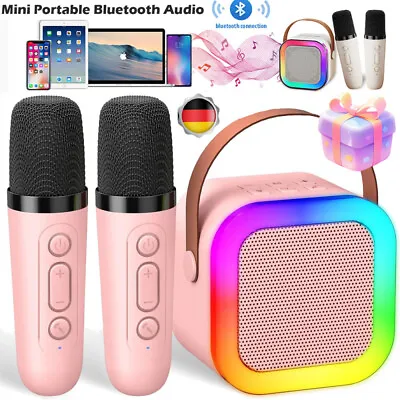 Kaufen Mini Kinder Karaoke Maschine Mit Kabellos Mikrofon Bluetooth Lautsprecher Party • 18.98€