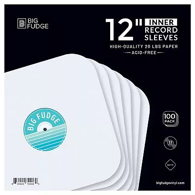 Kaufen BIG FUDGE Innenhüllen Für Schallplatten – 30 Cm X 100 Stück – Schutz Aus Vinyl • 25.59€