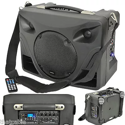 Kaufen 50 W Tragbares Outdoor PA Lautsprechersystem Mobiles Drahtloses Mikrofon Aktive Musik • 223.73€