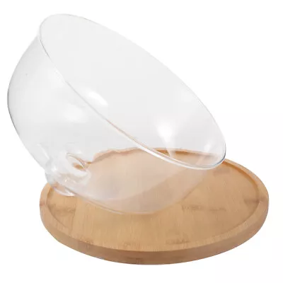 Kaufen  Drehen Sie Das Kuchen Tablett Glas Runde Kuchenformen Wüstenplatte Holzdekor • 39.29€
