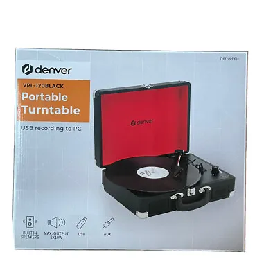Kaufen Denver VPL-120 Black Plattenspieler Kofferplattenspieler Tragbar Vinylplatten DE • 41.99€