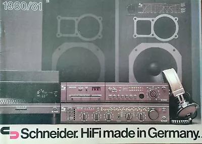 Kaufen Schneider HIFI Catalogo 1980/81 Brochure 32 Pagine ORIGINALE • 12.90€