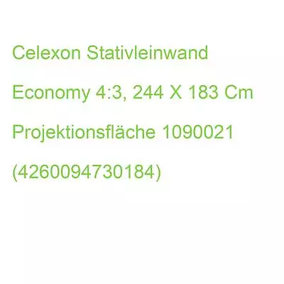 Kaufen Celexon Stativleinwand Economy 4:3, 244 X 183 Cm Projektionsfläche 1090021 (4260 • 428.59€