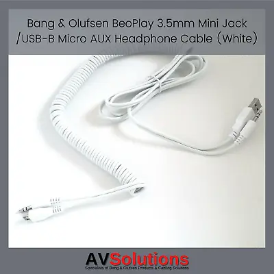 Kaufen Bang & Olufsen BeoPlay 3,5 Mm Mini Buchse/USB-B Micro AUX Kopfhörer Kabel (WHT)[BN] • 47.40€