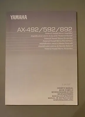 Kaufen Yamaha Ax-492/592/892 Owner's Manual • 14.50€