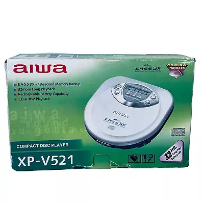 Kaufen Aiwa XP-V521 Tragbarer Mobiler CD Player Anti Shock CD-R RW Playback Netzbetrieb • 99.95€