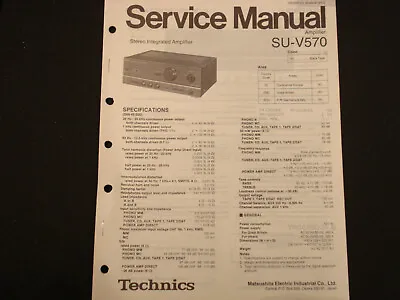 Kaufen Original Service Manual Schaltplan  Technics SU-V570 • 12.50€