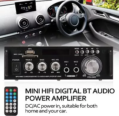 Kaufen 600W HiFi-Stärker 220V Bluetooth Mini Endofen USB SD AUX Musik Sound Party • 28.99€