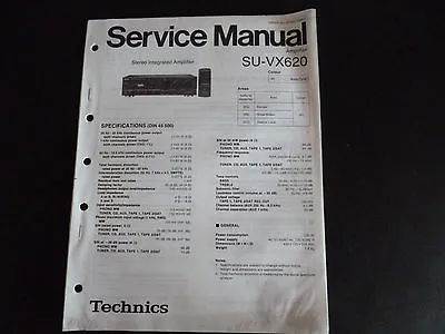 Kaufen Original Service Manual Technics Amplifier SU-VX620 • 11.90€