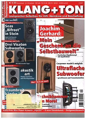 Kaufen Klang + Ton 2008 Nr.4 Juni Juli Gerhard Diffusorbox Carpower Subwoofer Morel PHL • 1€