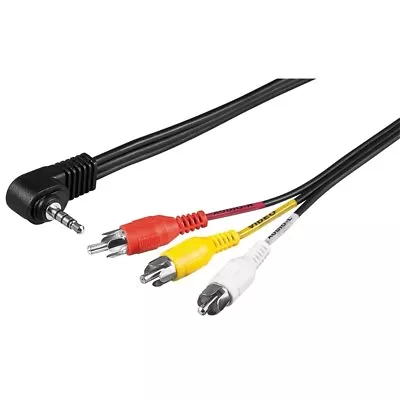 Kaufen Audio-/Video-Anschluß-Kabel 1,5m Winkel-Klinkenstecker 3,5mm An 3x Cinch-Stecker • 4.54€