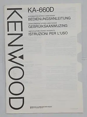 Kaufen Original Anleitung Kennwood KA-660D • 5€