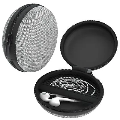 Kaufen Kopfhörer Tasche Case Schutzhülle Aufbewahrung Kleinteile Netzfach Rund Grau • 6.99€