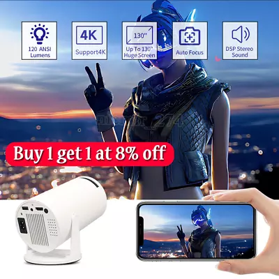 Kaufen 5G 4K Projektor Smart HD LED WiFi Bluetooth HDMI USB Android Büro Heimkino • 65.15€