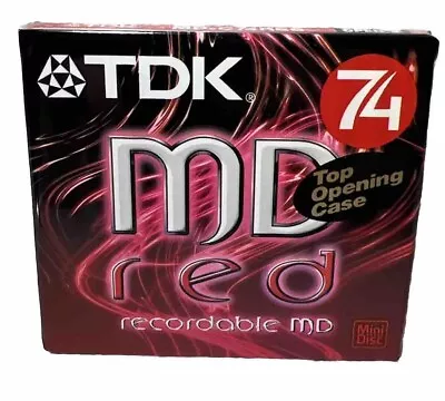 Kaufen TDK | MD RED 74| MD-C74REB | Mini Disc Recordable MD Minidisc TV-Audio  | NEU • 6.49€