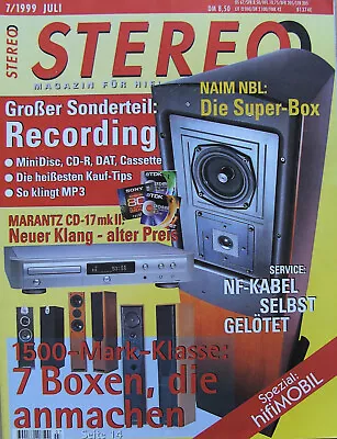 Kaufen Stereo 7/99 B & W DM 603, Mission 773E, Marantz CD17, Manley Stingray, Tannoy R2 • 6€