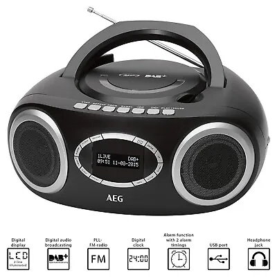 Kaufen AEG CD Player Mit Radio DAB+ Kinder Stereoanlage Boombox Tragbar USB MP3 AUX • 39.90€