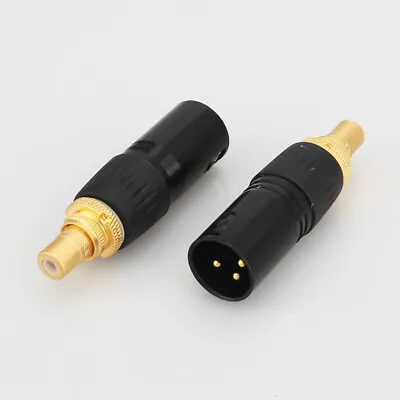 Kaufen 2pcs Vergoldet XLR Männlich To Cinch Weiblich Socket Buchse RCA Kabel Adapter • 11.17€