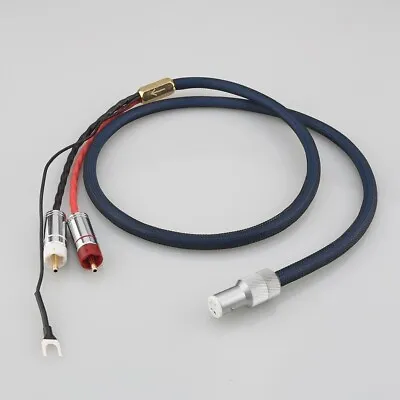 Kaufen 5-Pin DIN Bis 2x RCA OCC Versilbert Draht HIFI Audio Phono Tonearm Kabel Cable • 45.22€