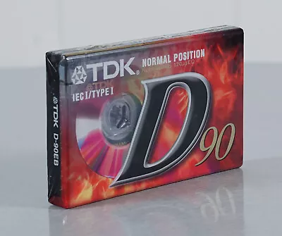 Kaufen TDK Musikkassette D90 IEC I Type I Normal Position NEU OVP Versiegelt • 12.50€
