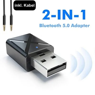 Kaufen 2-in-1 Bluetooth Adapter Transmitter Empfänger Musik TV PC Audio Sender 3.5mm • 6.75€