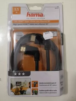 Kaufen Hama HDMI-Kabel 90°-Stecker Vergoldet Angewinkelt 1,5m 4K Full HD 1080p HD-TV 3D • 10.50€
