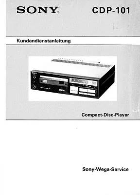 Kaufen Sony CDP-101 Service Manual CDP101 Schematic CDP 101 • 6.31€