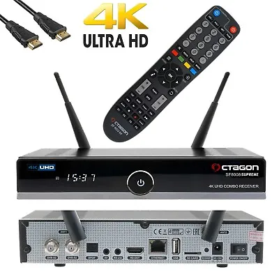 Kaufen Octagon SF8008 Supreme 4k UHD Twin SAT Receiver E2 DVB-S2X Linux Dual OS PVR • 139.90€