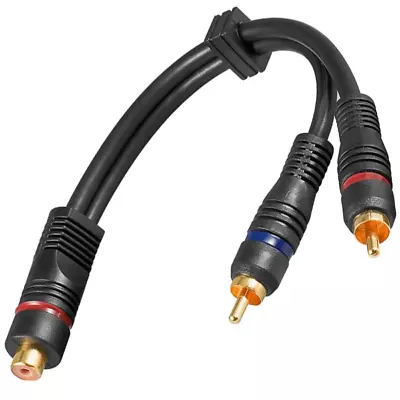 Kaufen Y-Kabel Y Adapter Verteiler Weiche Subwooferkabel Cinch Chinch RCA Kabel, 20cm • 4.95€
