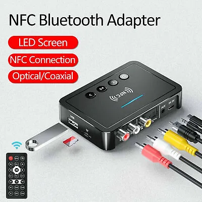 Kaufen Bluetooth 5.0 Empfänger Cinch Buchse NFC Hifi Wireless Adapter Audio 3.5mm AUX • 24.99€
