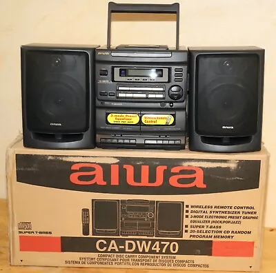 Kaufen AIWA CA-DW470, Kompaktanlage Ghettoblaster, CD-Kassettenradio, Tragbar, NEU • 199€