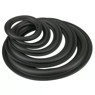 Kaufen 2X Lautsprecher Gummi Rand Ersatz Surround Ring Kreis Reparatur 6 Größe Schwarz • 22.43€