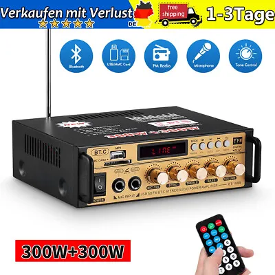 Kaufen Verstärker Audio Stereo Amplifier HIFI Digital Bluetooth FM USB Vollverstärker • 26.99€