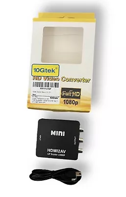 Kaufen HDMI Zu AV Video Audio Konverter Full HD 1080P HDMI Zu AV CVBS 3RCA Adapter • 6.99€