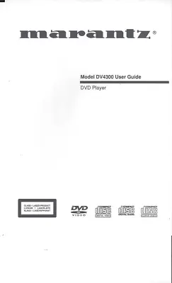 Kaufen Marantz User Manual Bedienungsanleitung Für Model DV 4300 Englisch Copy • 11.50€