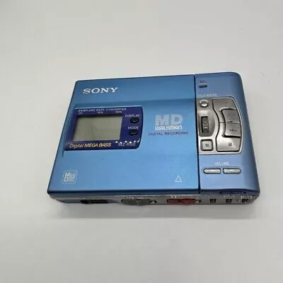 Kaufen Exc+5 SONY Minidisc MD Walkman Player Recorder MZ-R50 Blau Gebraucht Aus Japan • 158.63€