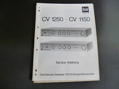 Kaufen Original Service Anleitung Dual CV 1250 CV 1150 • 11.90€