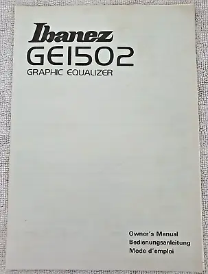 Kaufen Ibanez GE 1502 EQ Bedienungsanleitung Graphic Equalizer User´s Manual • 18€